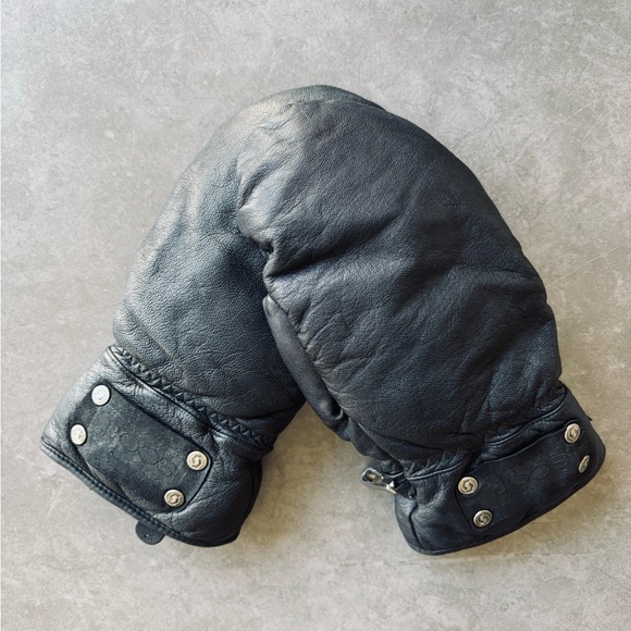 SCOTT Mitten Women's Ultimate Black Genuine Leather Gloves, Waterproof Soft M - Picture 1 of 7